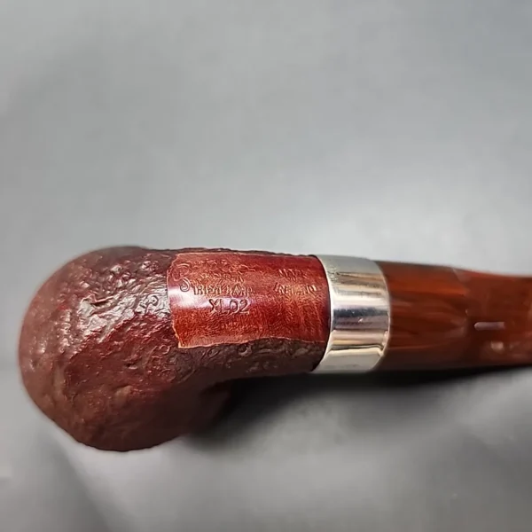Peterson Irish Harp XL02 Sandblasted Bent Apple Briar Pipe, Fishtail, New - Image 9