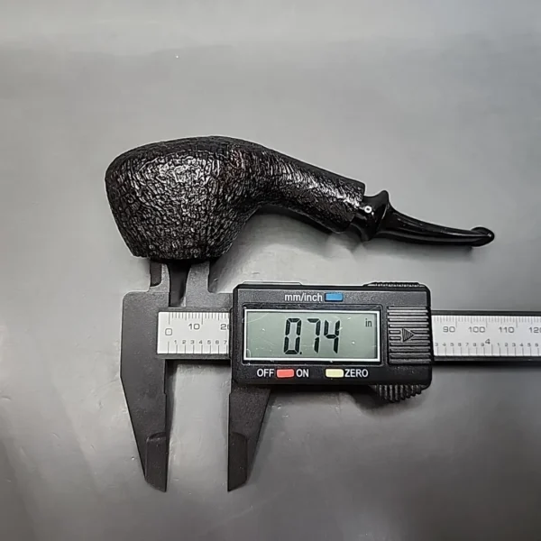 Tsuge Kaga 901 Sandblast Bent Brandy Estate Briar Pipe, Unsmoked - Image 10