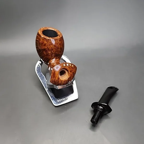 2016 Scott Klein & Steve Morrisette Smooth Bent Egg Handmade Briar Pipe, Unsmoked [SOLD] - Image 10