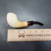 SMS lattice Bent Panel Estate Block Meerschaum Pipe - Image 10