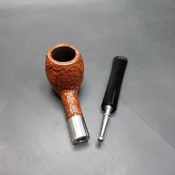 Kaywoodie Silhouette 42 Sandblasted Straight Apple Estate Briar Pipe, American Estates - Image 10