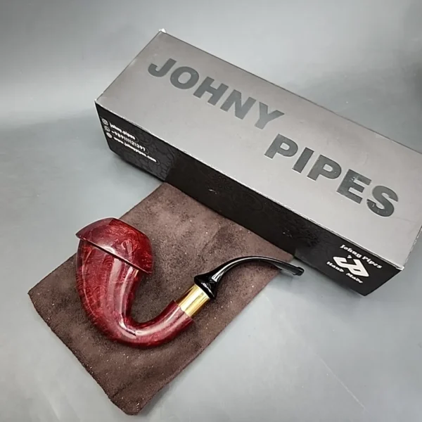 Johny Pipes Smooth Calabash Estate Briar Pipe, Unsmoked - Image 10