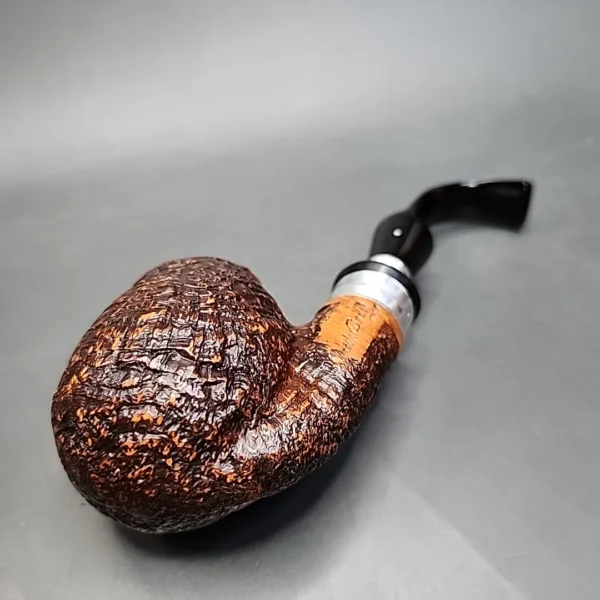 Mastro Beraldi Sandblasted Bent Egg Estate Briar Pipe, Unsmoked [SOLD] - Image 10