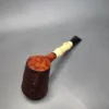 Dave Neeb Sandblasted Dublin with Bamboo Handmade Briar Pipe, New - Image 10