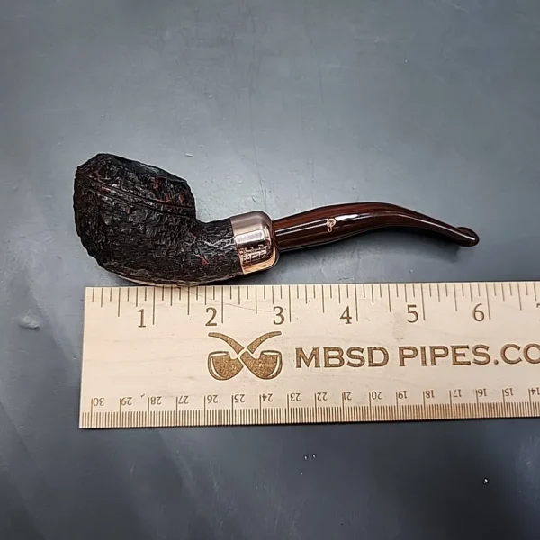 Peterson 2019 Christmas 999 Rusticated Bent Rhodesian Estate Briar Pipe, Irish Estates [SOLD] - Image 10