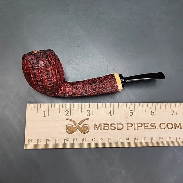 Nathan Armentrout Sandblasted Danish Apple Handmade Estate Briar Pipe [SOLD] - Image 10