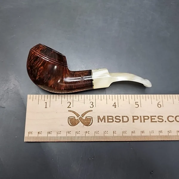 BBB Tortoise 765 Smooth Bent Estate Briar Pipe, Unsmoked - Image 10