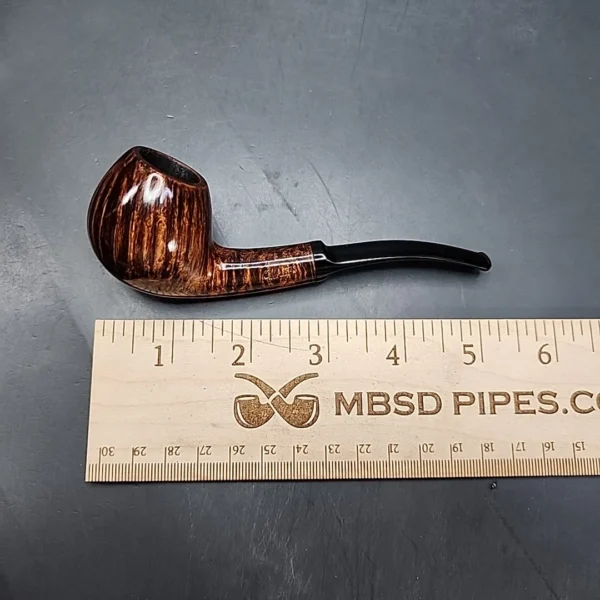 Chris Morgan Signature Smooth Bent Apple Handmade Briar Pipe, New - Image 10