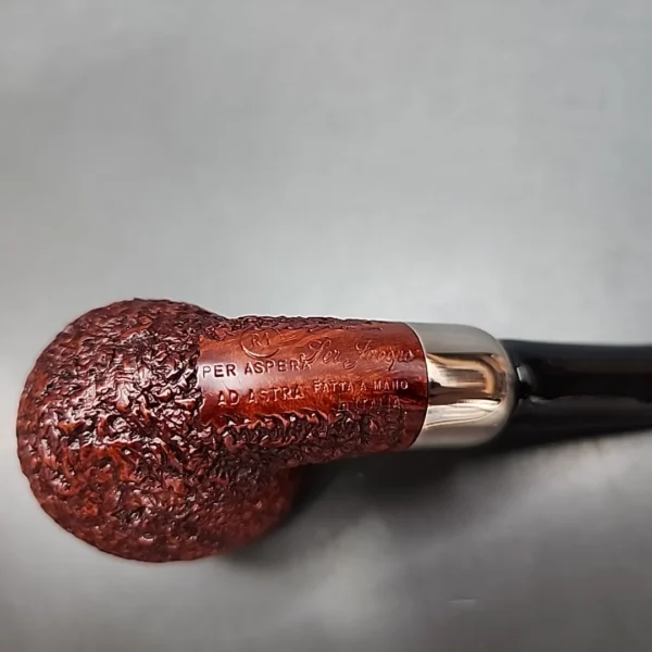 Ser Jacopo R1 Rusticated Bent Billiard Estate Briar Pipe - Image 10