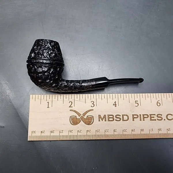 Chris Morgan Workshop Rusticated Bent Rhodesian Briar Pipe, New - Image 10