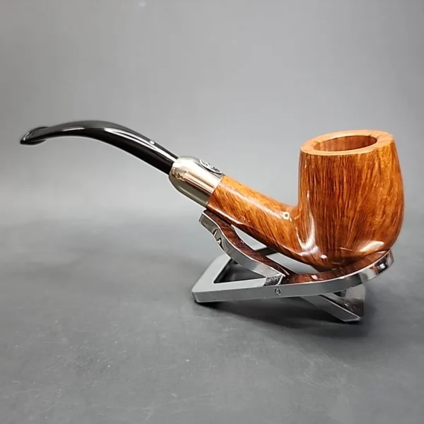 Savinelli 130th Anniversary Smooth Bent Billiard Estate Briar Pipe, Unsmoked - Image 9