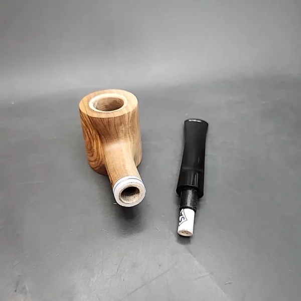 Dapper Olive Wood Meerschaum Lined Poker Estate Pipe - Image 11