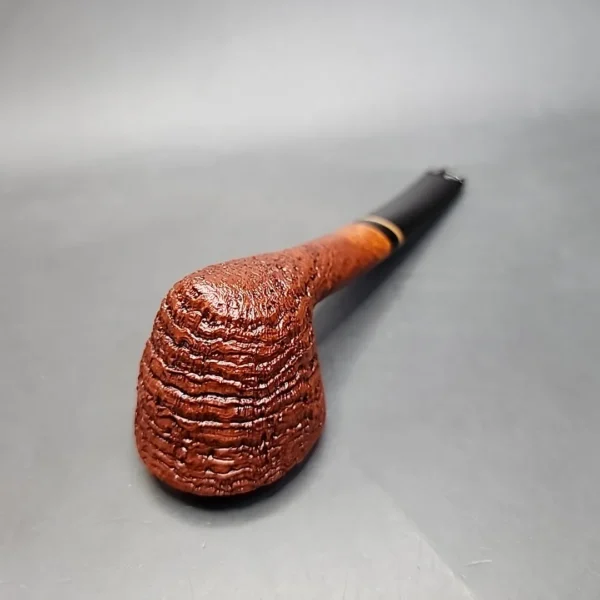Smio Satou Sandblasted Bent Dublin Estate Briar Pipe - Image 11