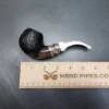 Ser Jacopo Pulchra Albus et Niger, Sandblasted Bent Apple Estate Briar Pipe, Unsmoked - Image 11