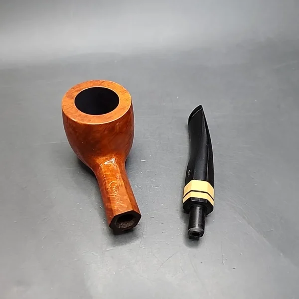 Chacom Hexagone 124 Smooth Bent Pot Estate Briar Pipe, Unsmoked [SOLD] - Image 11