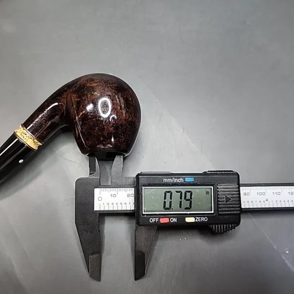 Vauen Stone 04 Smooth Bent Apple Estate Briar Pipe, Unsmoked, 9mm - Image 11