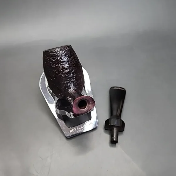 WO Larsen Sandblasted Bent Egg Estate Briar Pipe, Danish Estates - Image 11