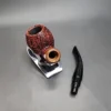 Ser Jacopo S2 Sandblasted Bent Apple Estate Briar Pipe, Italian Estates - Image 11