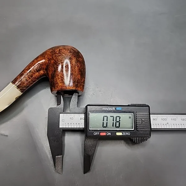 BBB Tortoise 304 Smooth Bent Billiard Estate Briar Pipe, Unsmoked - Image 10