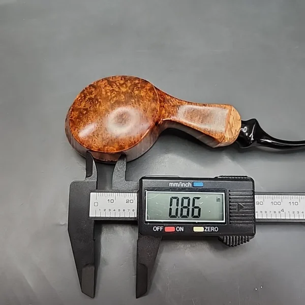 PapaBearPipes Smooth Fugu Handmade Briar Pipe, New - Image 11