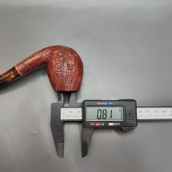 Dave Neeb Sandblasted Bent Egg Handmade Briar Pipe, New - Image 11