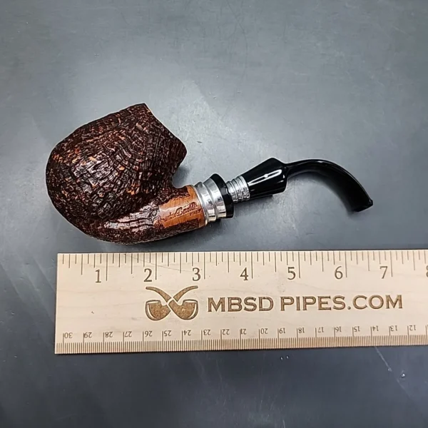 Mastro Beraldi Sandblasted Bent Egg Estate Briar Pipe, Unsmoked [SOLD] - Image 11