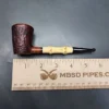 Dave Neeb Sandblasted Dublin with Bamboo Handmade Briar Pipe, New - Image 11