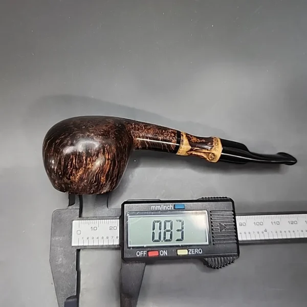 Volkan 7 Smooth Prince w Bamboo, Estate Briar Pipe, Italian Estates - Image 11