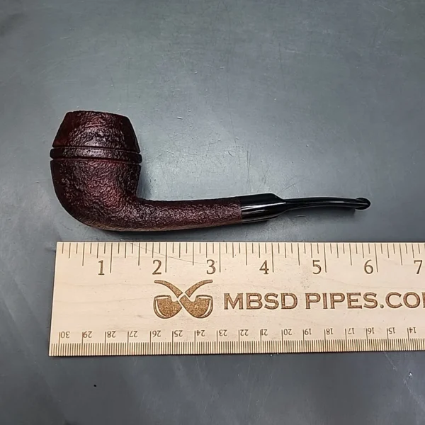 Morgan Workshop Sandblasted Bent Rhodesian Briar Pipe, New [SOLD] - Image 11