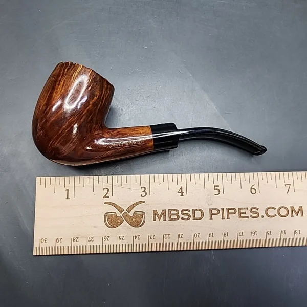 James Upshall P grade Smooth Bent Billiard Estate Briar Pipe, English Estates [SOLD] - Image 11