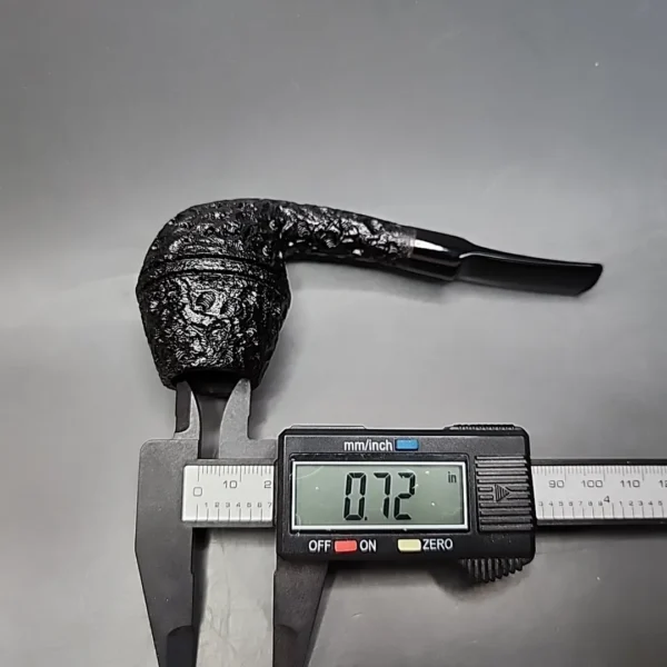 Chris Morgan Workshop Rusticated Bent Rhodesian Briar Pipe, New - Image 11