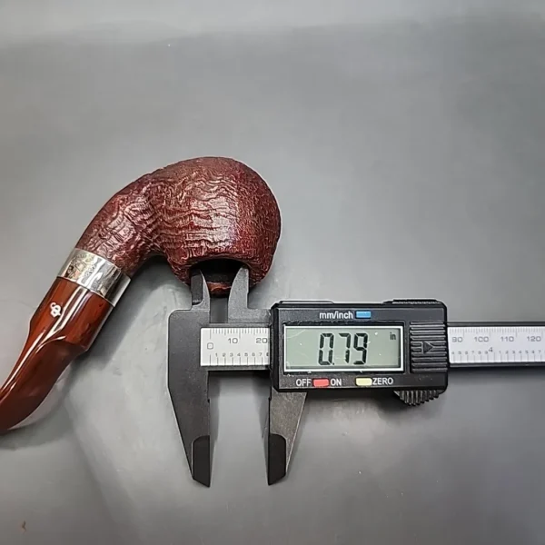 Peterson Irish Harp XL02 Sandblasted Bent Apple Briar Pipe, Fishtail, New - Image 11