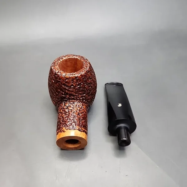 Ser Jacopo R1 Rusticated Straight Apple Estate Briar Pipe, Unsmoked - Image 12