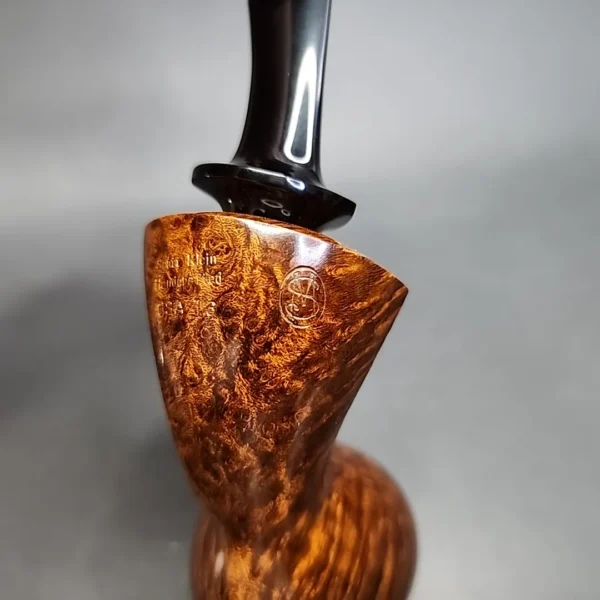 2016 Scott Klein & Steve Morrisette Smooth Bent Egg Handmade Briar Pipe, Unsmoked [SOLD] - Image 12