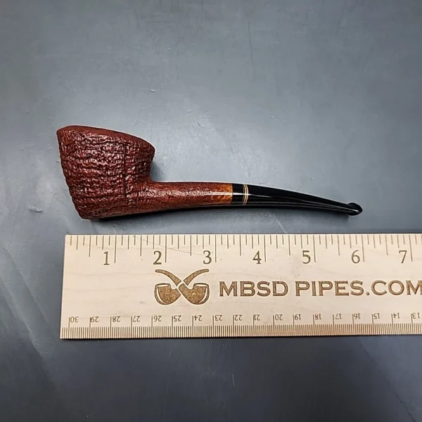 Smio Satou Sandblasted Bent Dublin Estate Briar Pipe - Image 12
