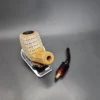 SMS lattice Bent Panel Estate Block Meerschaum Pipe - Image 12