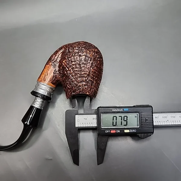 Mastro Beraldi Sandblasted Bent Egg Estate Briar Pipe, Unsmoked [SOLD] - Image 12