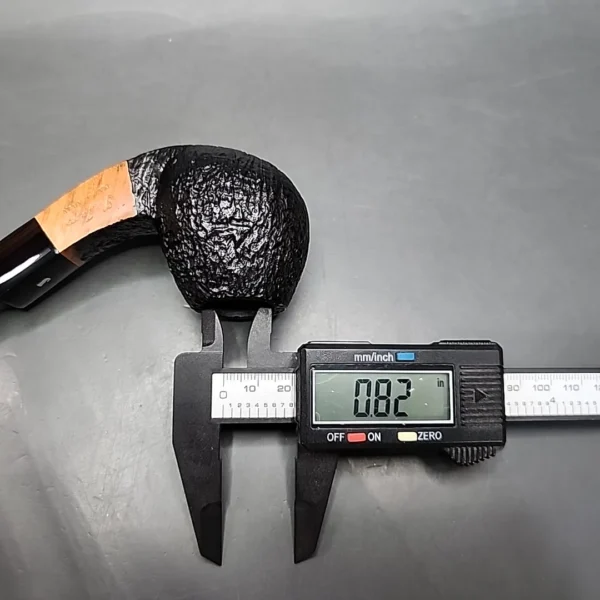 Ser Jacopo S1 Sandblasted Bent Apple Estate Briar Pipe, Unsmoked - Image 12