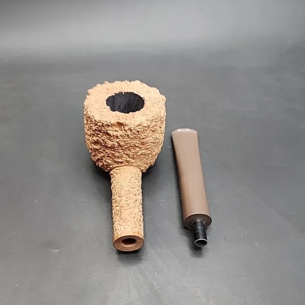 Pipe Tristan Rusticated Natural Pot Handmade Briar Pipe, New [SOLD] - Image 12