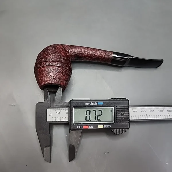 Morgan Workshop Sandblasted Bent Rhodesian Briar Pipe, New [SOLD] - Image 12