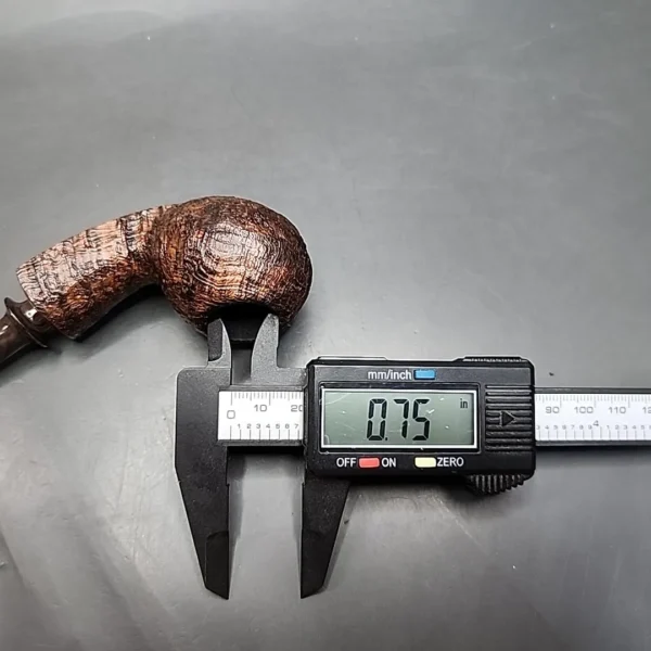 Nathan Armentrout Sandblasted Apple Handmade Briar Pipe, New [SOLD] - Image 12