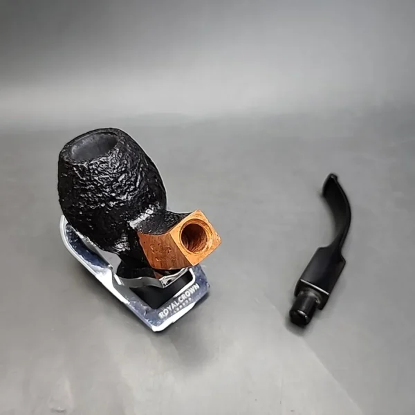 Ser Jacopo S1 Sandblasted Bent Apple Estate Briar Pipe, Unsmoked - Image 13