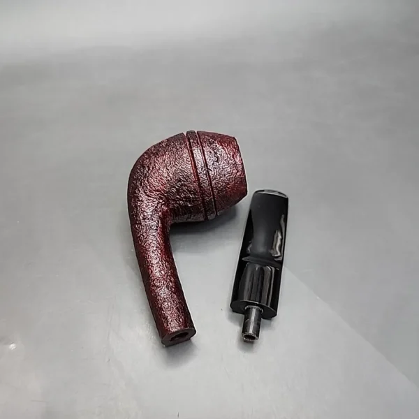 Morgan Workshop Sandblasted Bent Rhodesian Briar Pipe, New [SOLD] - Image 13