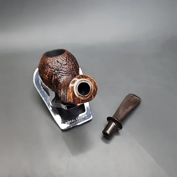 Nathan Armentrout Sandblasted Apple Handmade Briar Pipe, New [SOLD] - Image 13