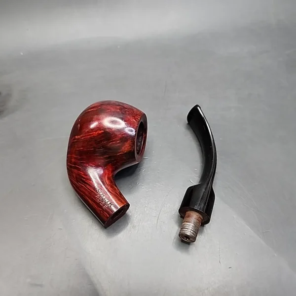 Orlik Rose 39878 Smooth Bent Apple Estate Briar Pipe, Unsmoked - Image 13