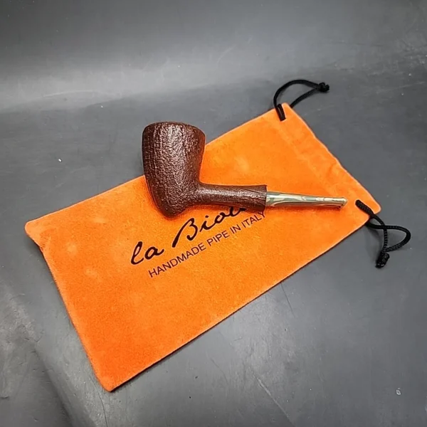La Biota Sandblasted Pickaxe Handmade Briar Pipe, New - Image 13