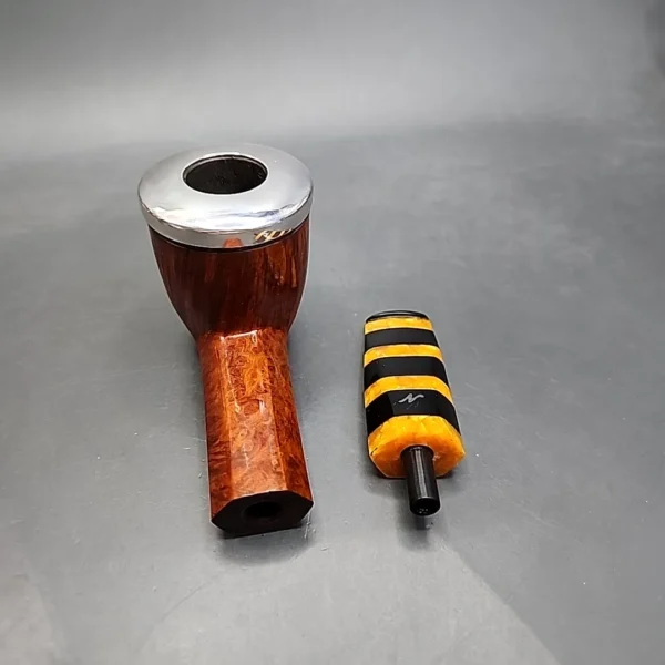 Nording Hand Made 19 Silver Cap Facet Canadian Estate Briar Pipe, Danish Estates [SOLD OUT] - Image 13
