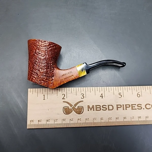 Ascorti 40th Anniversary Partially Sandblasted Dublin Sitter Estate Briar Pipe, Unsmoked - Image 13