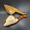 SMS I. Baglan Large Skull Estate Block Meerschaum Pipe - Image 4