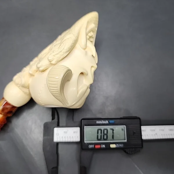 SMS I. Baglan Large Skull Estate Block Meerschaum Pipe - Image 10